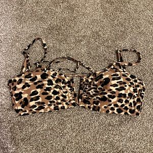 Cheetah print bikini top